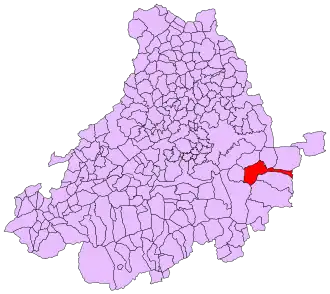 Kaart van San Bartolomé de Pinares