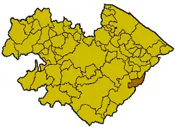 Locatie van San Lorenzo in Campo in Pesaro-Urbino (PU)