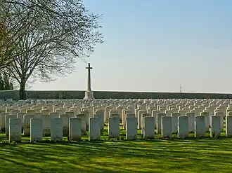 Overzicht van de begraafplaats