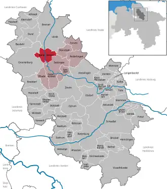 Kaart van Sandbostel