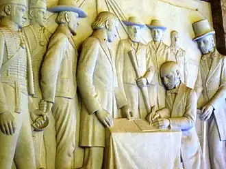 Ondertekening van het traktaat, Voortrekkermonument, Pretoria