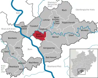 Kaart van Sankt Augustin