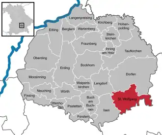 Kaart van Sankt Wolfgang
