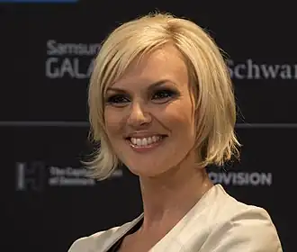Sanna Nielsen tijdens het Eurovisiesongfestival 2014