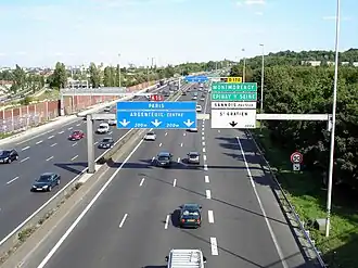 De A15 bij Sannois