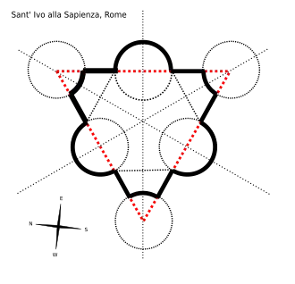 Het grondplan van het schip.
