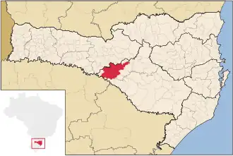 Kaart van Campos Novos