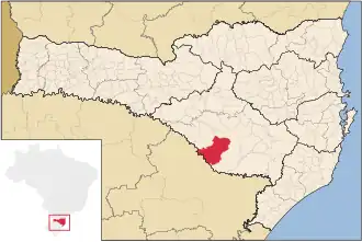 Kaart van Capão Alto