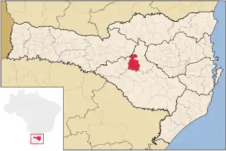 Kaart van Curitibanos