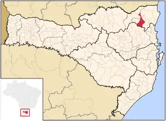 Kaart van Jaraguá do Sul