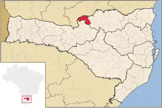 Kaart van Porto União