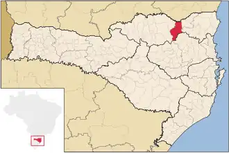 Kaart van Rio Negrinho