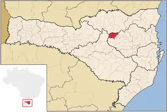 Kaart van Rio do Campo