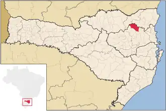 Kaart van Rio dos Cedros