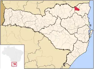 Kaart van São Bento do Sul