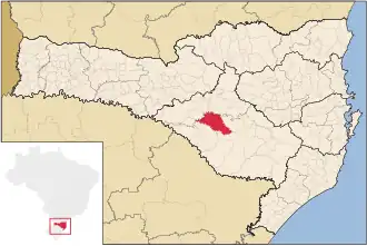 Kaart van São José do Cerrito