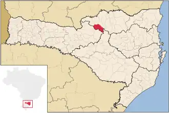 Kaart van Timbó Grande