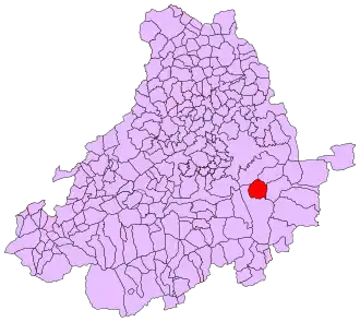 Kaart van Santa Cruz de Pinares