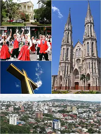 Een collage van Santa Cruz do Sul