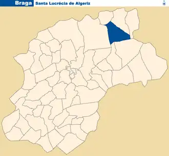 Kaart van Santa Lucrécia de Algeriz