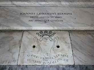 Grafsteen van Bernini.