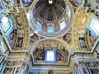 Koepel en gewelf van de kapel van Sixtus V.