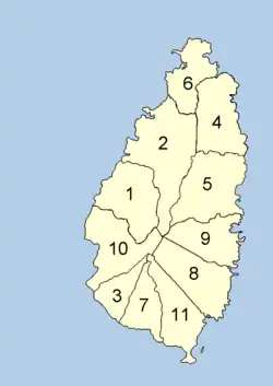 Districten van Saint Lucia