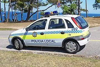 Een politieauto van Policía Local in Santander (2016)