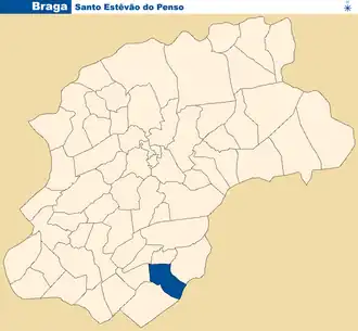 Kaart van Santo Estêvão do Penso