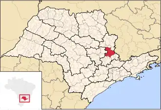 Ligging van de Braziliaanse microregio Mogi-Mirim in São Paulo