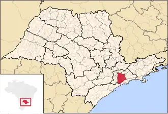 Ligging van de Braziliaanse microregio São Paulo in São Paulo