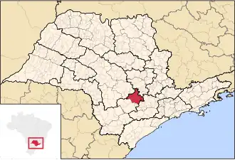 Ligging van de Braziliaanse microregio Tatuí in São Paulo