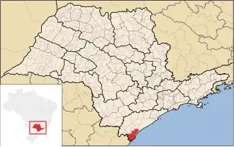 Kaart van Cananéia Estância Balneária de Cananéia