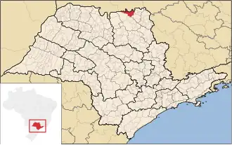 Kaart van Miguelópolis