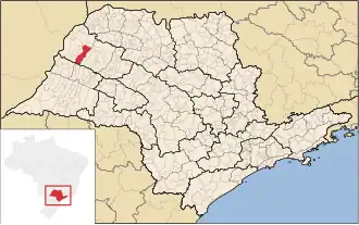 Kaart van Mirandópolis