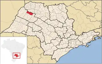 Kaart van Santo Antônio do Aracanguá