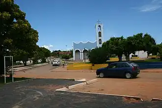 Katholieke kerk Nossa Senhora Aparecida (voor de nieuwe uitbreiding) in São Desidério