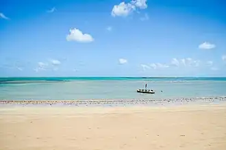 Het strand bij São Miguel dos Milagres