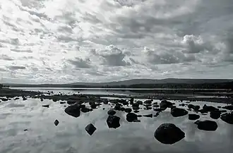 Een landschap in de buurt van Jokkmokk. Zweden