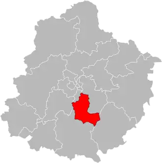 Locatie van het kanton