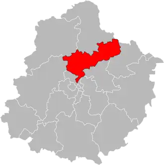 Locatie van het kanton