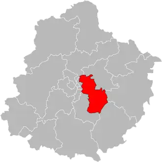 Locatie van het kanton