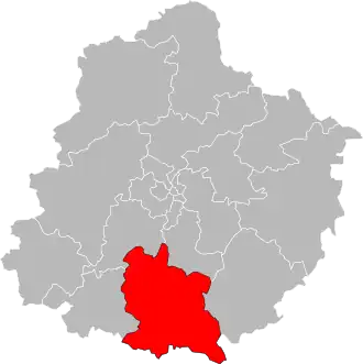 Locatie van het kanton