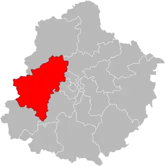 Locatie van het kanton