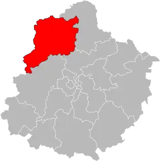 Locatie van het kanton