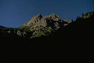 De Sattelkopf gezien vanuit het Erzbergtal
