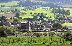 Algemeen gezicht op Sauchay-le-Bas in de vallei