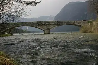 De Sava Bohinjska kort na het verlaten van het Meer van Bohinj