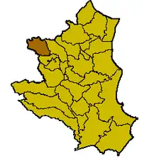 Locatie van Savelli in Crotone (KR)