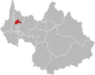 Locatie van het kanton